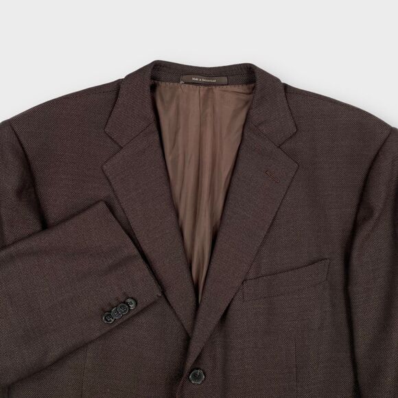 Ermenegildo Zegna Blazer Mens 48R Trofeo Roma Textured Brown Sport Jacket Vented - Picture 6 of 15